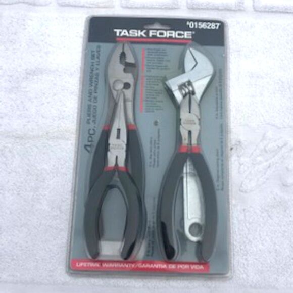 Pliers & Wrench Set . 4Pc . Task Force - Picture 4 of 4